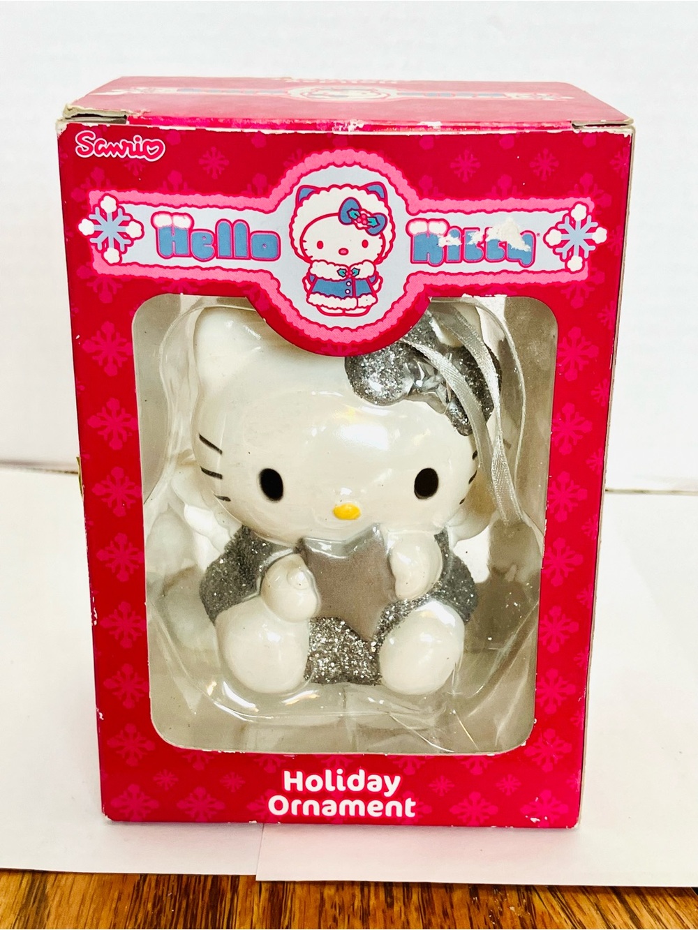 Hello Kitty 2007 Blow Mold Angel Wings Kitty Ornament Minor Box Damage Sanrio